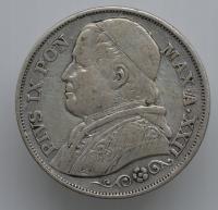 Watykan Pius IX 2 liry 1867 Pon. Max. A. XXII Ag