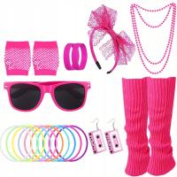 Zestaw akcesoriów dodatków na PARTY lata 80-te Disco Retro - 22 elem.