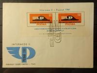 POLSKA Blok 29 II FDC 1961 wystawa miast targowych