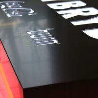 Лоск черноты плоского черноты Сид рекламы светлой коробки ДИБОНД Белый штейновый