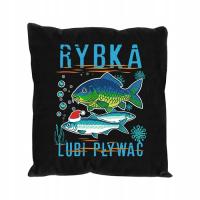 koszulka PODUSZKA świąteczna zabawna rybka mikołaj lubi pływać śledź karp