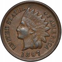 USA 1 cent 1897 Cent z głową Indianina