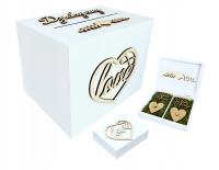 Белая коробка коробка для свадьбы и свадьбы полный набор обручальных колец и конвертов
