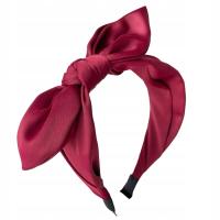Лента для волос бордовый красный с бантом бант бант pin up