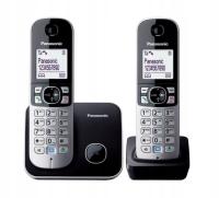 Telefon bezprzewodowy Panasonic KX-TG6812 Czarny 2 słuchawki