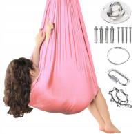 HAMAK CHUSTA AKROBATYCZNA DLA DZIECI 2.8x1.5m HUŚTAWKA SENSORYCZNA BUJAK