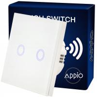 WIFI сенсорный выключатель света двойной белый