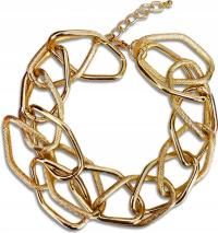 Ожерелье-чокер злотый с большим звеном позолоченная женская цепочка для подарка