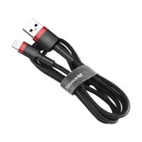 Kabel USB - Apple Lightning Baseus Cafule 2.4A 1m Czarno-czerwony
