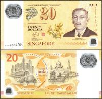 Singapur - 20 dolarów 2007 * P53 * 40 lat waluty * polimer