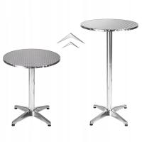 Stół barowy Aluminiowy okrągły stolik bistro zewnątrz regulowana 70-110cm