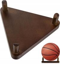DREWNIANY STOJAK NA PIŁKĘ NOŻNĄ, KOSZYKÓWKĘ, SIATKÓWKĘ - ELEGANCKI DESIGN