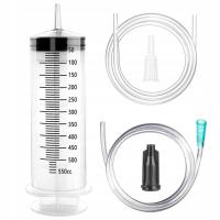 DUŻA STRZYKAWKA do dozowania syropu podkarmianie 500 ml