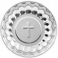 Чаша для святой воды, металлическая никелированная-сосуд для колядки