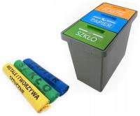 Тройной Корзина для сегрегации мусора 40 л мешки