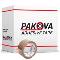 TAŚMA PAKOWA BRĄZOWA 48/66y Klejąca Mocna Pakova 36szt