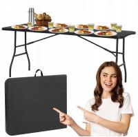 Садовый стол складной кейтеринг банкетный раскладной черный 180X75CM