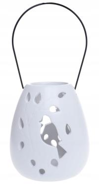 LAMPION CERAMICZNY BIAŁY
