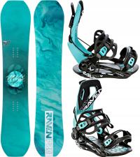 Deska Snowboardowa RAVEN PRO Marble Carbon Mint 147cm + RAVEN FT360 Mint S