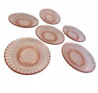 ART DECO ZABYTKOWE STARE ŁOSOSIOWE TALERZYKI. LATA 40 TE XX WIEKU