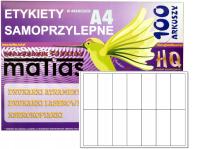 Arkusze format A4 etykiety samoprzylepne 98x39mm/100 szt