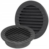 KRATKA WENTYLACYJNA OKRĄGŁA GRAFIT Wentylacyjna z Siatką fi 60 mm