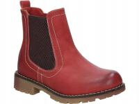 BOTKI DZIECIĘCE SERGIO LEONE DZ0019-13N CZERWONE SZTYBLETY ROZMIAR 34