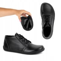 Женские кожаные босоножки с высоким берцем на молнии 787 черный