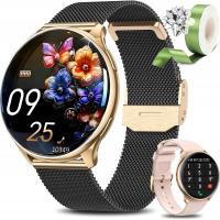 Женские SMARTWATCH часы с функцией разговора злотый Р. Г. Польское меню, пульс