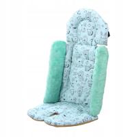 Poduszka do wózka dziecięcego antypoślizgowa na krzesełko uniwersalna gruba wyściółka niebieska