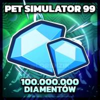 Roblox Pet Simulator 99 - 100M GEM (DIAMENTY)