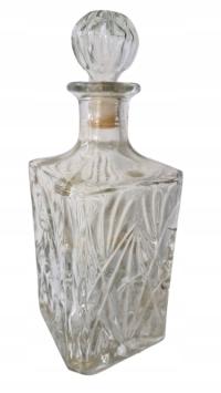 SZKLANA KARAFKA OZDOBNA KRYSZTAŁOWA 23cm ZDOBIONA STAN DOBRY GWR