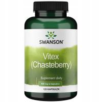 Swanson NIEPOKALANEK Chastberry 400mg 120 kapsułek MENOPAUZA hormony relaks