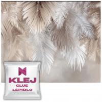 Nowoczesne Tapety do salonu Pióra Liście Boho Beżowa Fototapeta 197x296