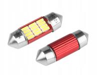 Żarówka POLSHINE C5W C10W 31mm 12/24V 12xSMD LED nonpolar CANBUS biała 2szt