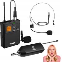 TONOR TW632 ZESTAW MIKROFONÓW BEZPRZEWODOWYCH UHF LAVALIER + HEADSET