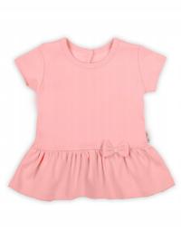 Bluzka z krótkim rękawem dla dziewczynki różowa, Nicol