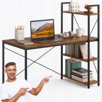 Современный компьютерный стол лофт школьные принадлежности Книжная полка игровой 120x60 темный