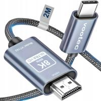 Adapter Kabel Przejściówka USB C HDMI 2.1 8K 60 Hz 4K 144 Hz iPhone 15 Pro