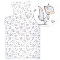 POŚCIEL 100x160+50x60 dziecięca jakość Liski szare