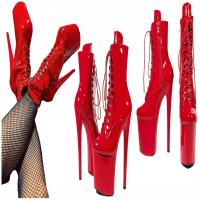 Высокие каблуки эротические туфли для танцев на шесте красные р. 37