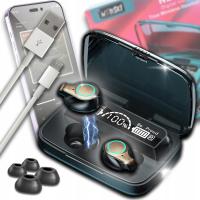 Douszne SŁUCHAWKI Bluetooth BEZPRZEWODOWE TWS + Etui Ładujące POWERBOX