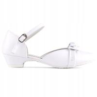 Обувь для причастия балетки из искусственной кожи