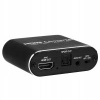 Ekstraktor HDMI do HDMI+audio ARC Adapter Konwerter TOSLINK CINCH AUX