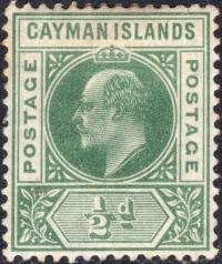 kol.bryt.Cayman Islands KEVII 1/2 d.czysty *