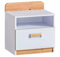 Современная прикроватная тумбочка из белого дуба Nash 45 см LONER DL