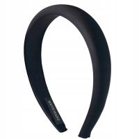 Opaska do włosów czarna wąska miękka gąbka satynowa klasyczna czarna