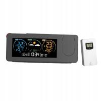 Cyfrowa stacja pogodowa, projektor, budzik, wielofunkcyjny kolorowy ekran