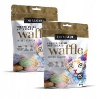 Przysmak dla kotów wafle z liofilizowanego mięsa kurczaka (mix smaków) 2op.