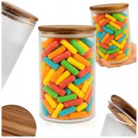 Pojemnik szklany 1 L do przechowywania żywności na makaron płatki ciastka